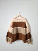 Oddi Colorblock Striped Sweater (1X/2X)