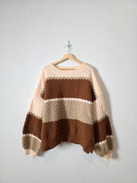 Oddi Colorblock Striped Sweater (1X/2X)
