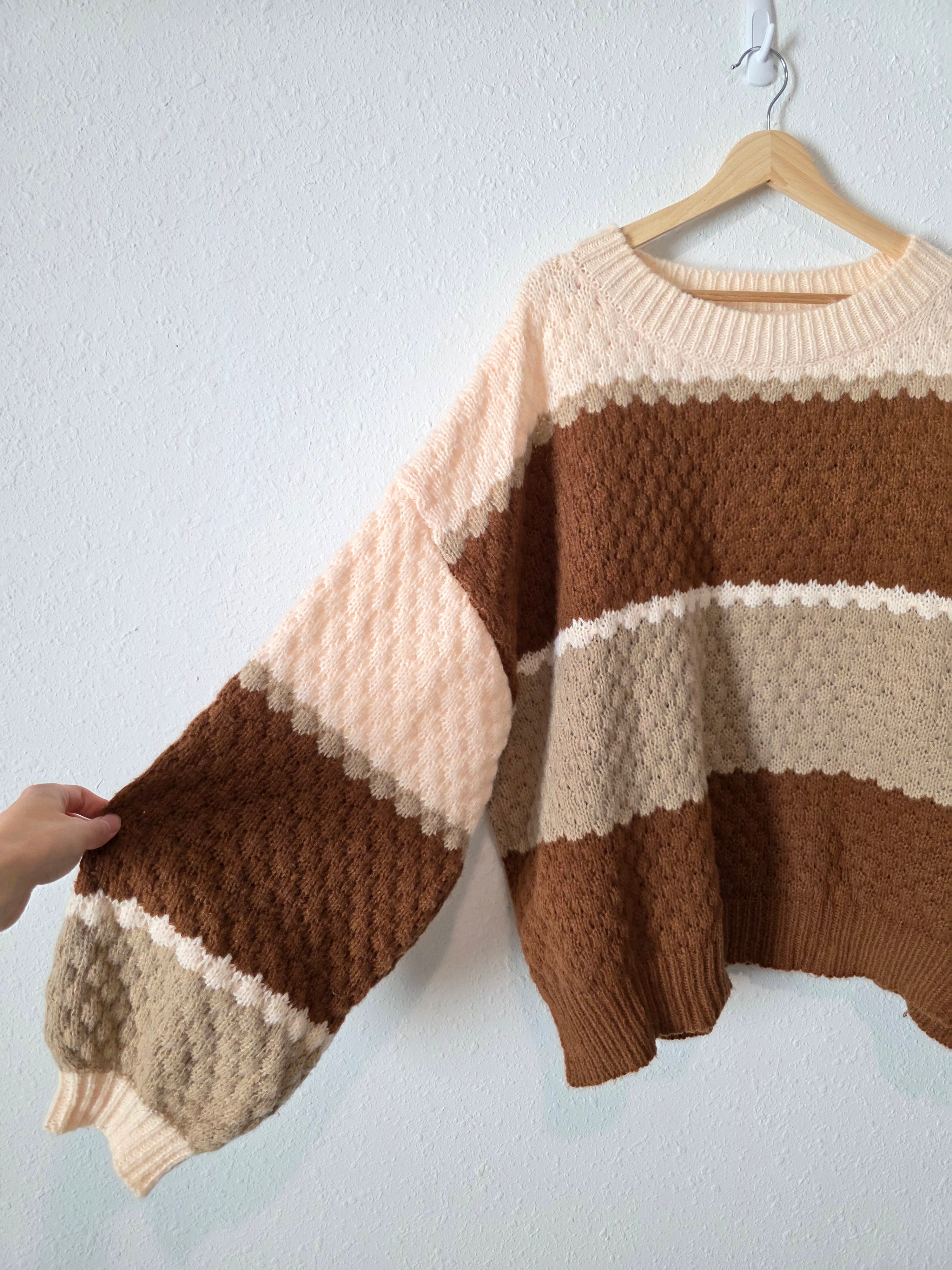 Oddi Colorblock Striped Sweater (1X/2X)