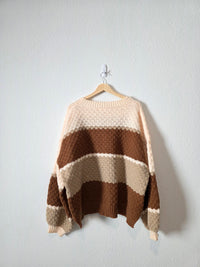 Oddi Colorblock Striped Sweater (1X/2X)