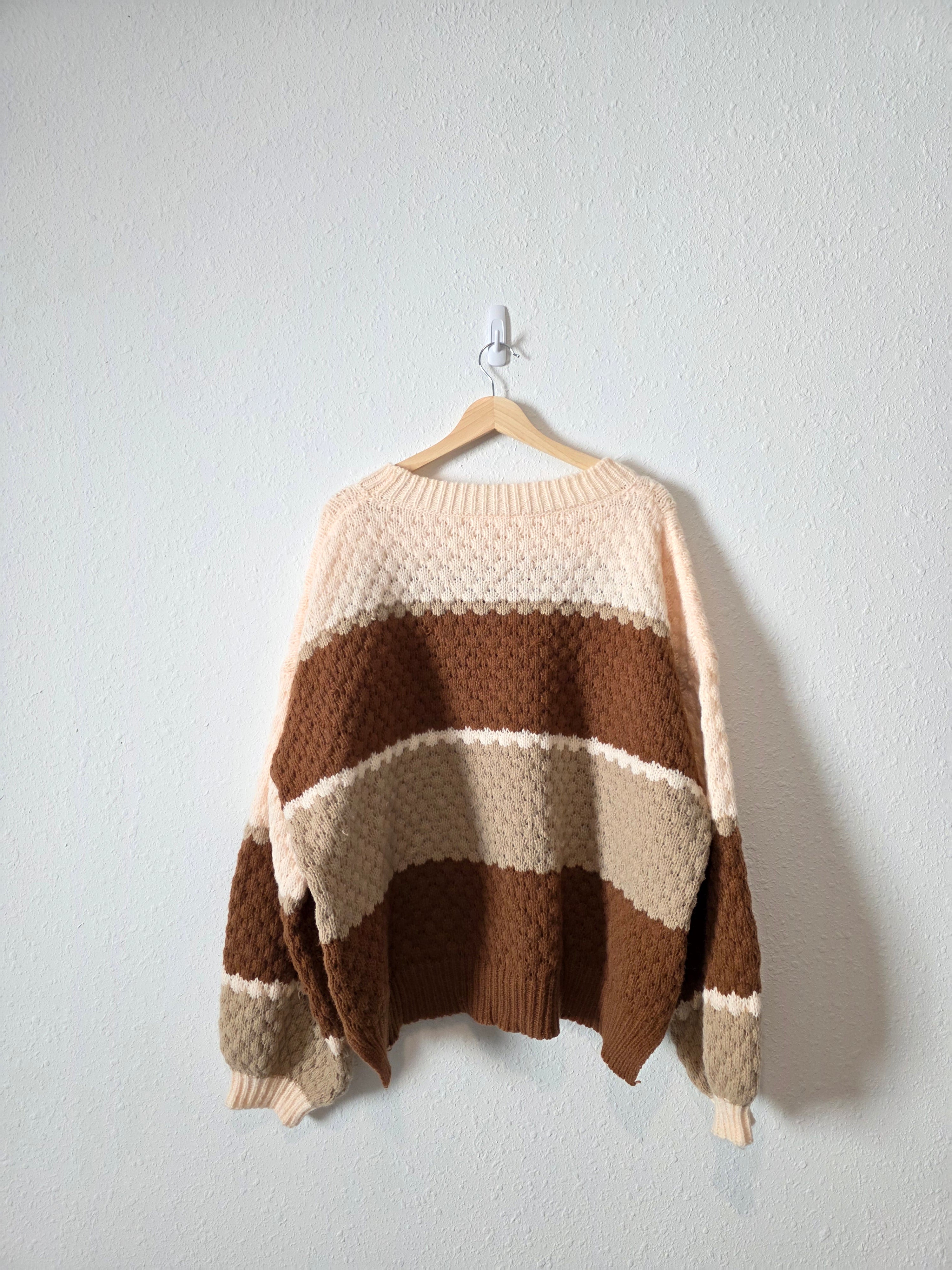 Oddi Colorblock Striped Sweater (1X/2X)