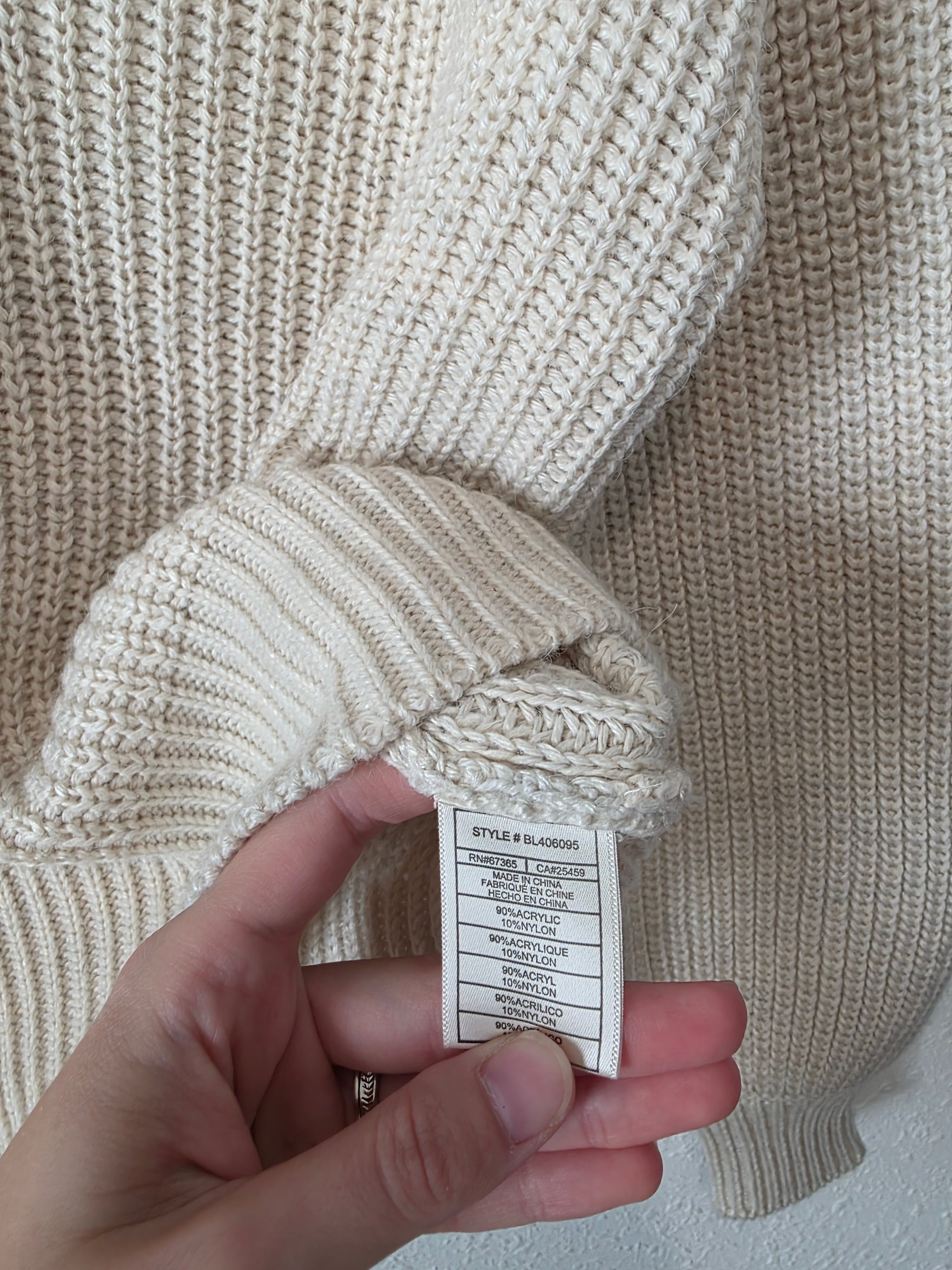 BB Dakota Chunky Henley Sweater (XS)