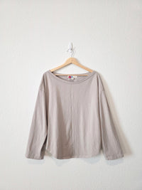 Free People Stone Cotton Tee (L)