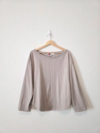 Free People Stone Cotton Tee (L)