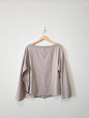Free People Stone Cotton Tee (L)