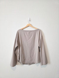 Free People Stone Cotton Tee (L)