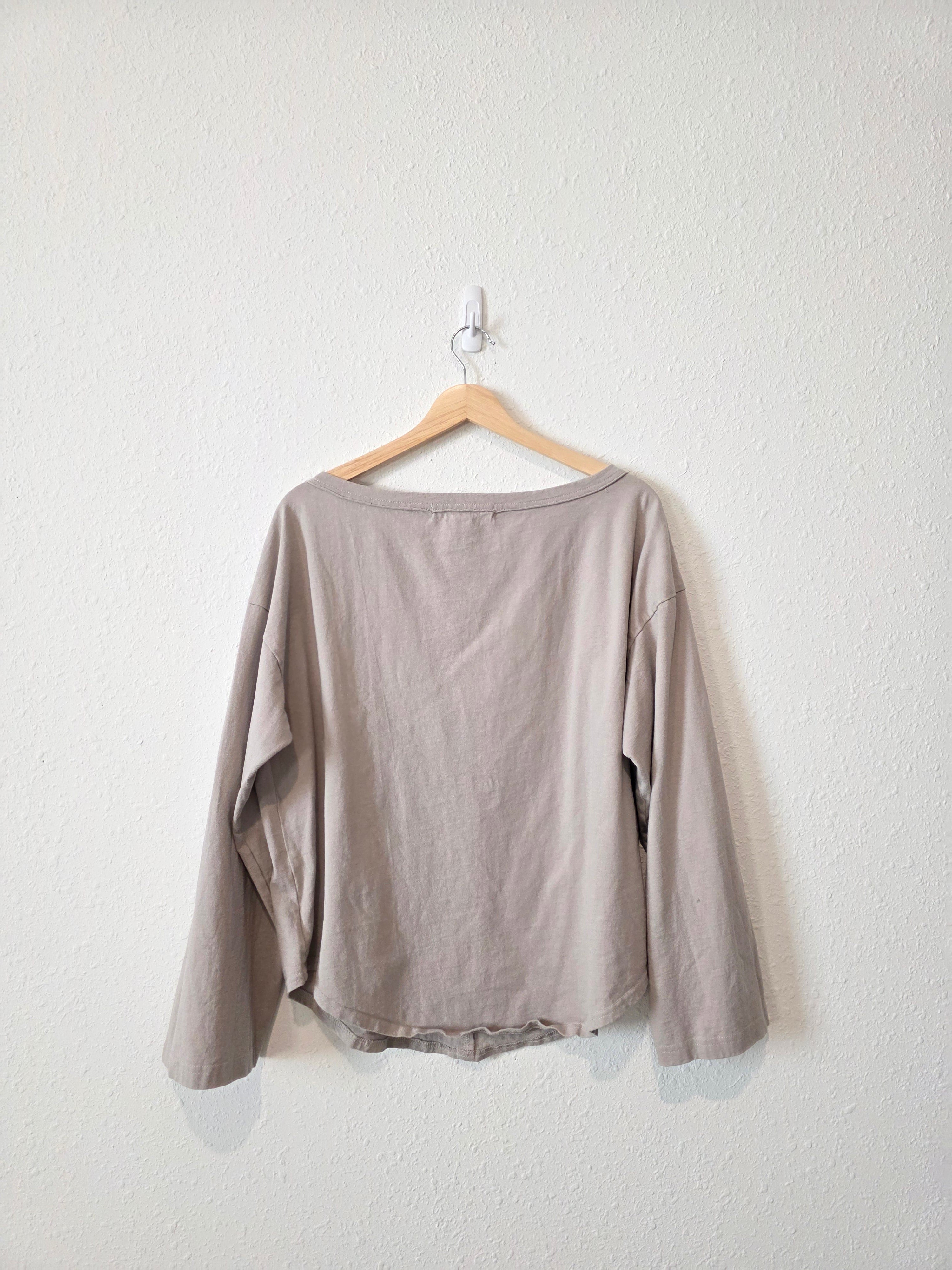 Free People Stone Cotton Tee (L)