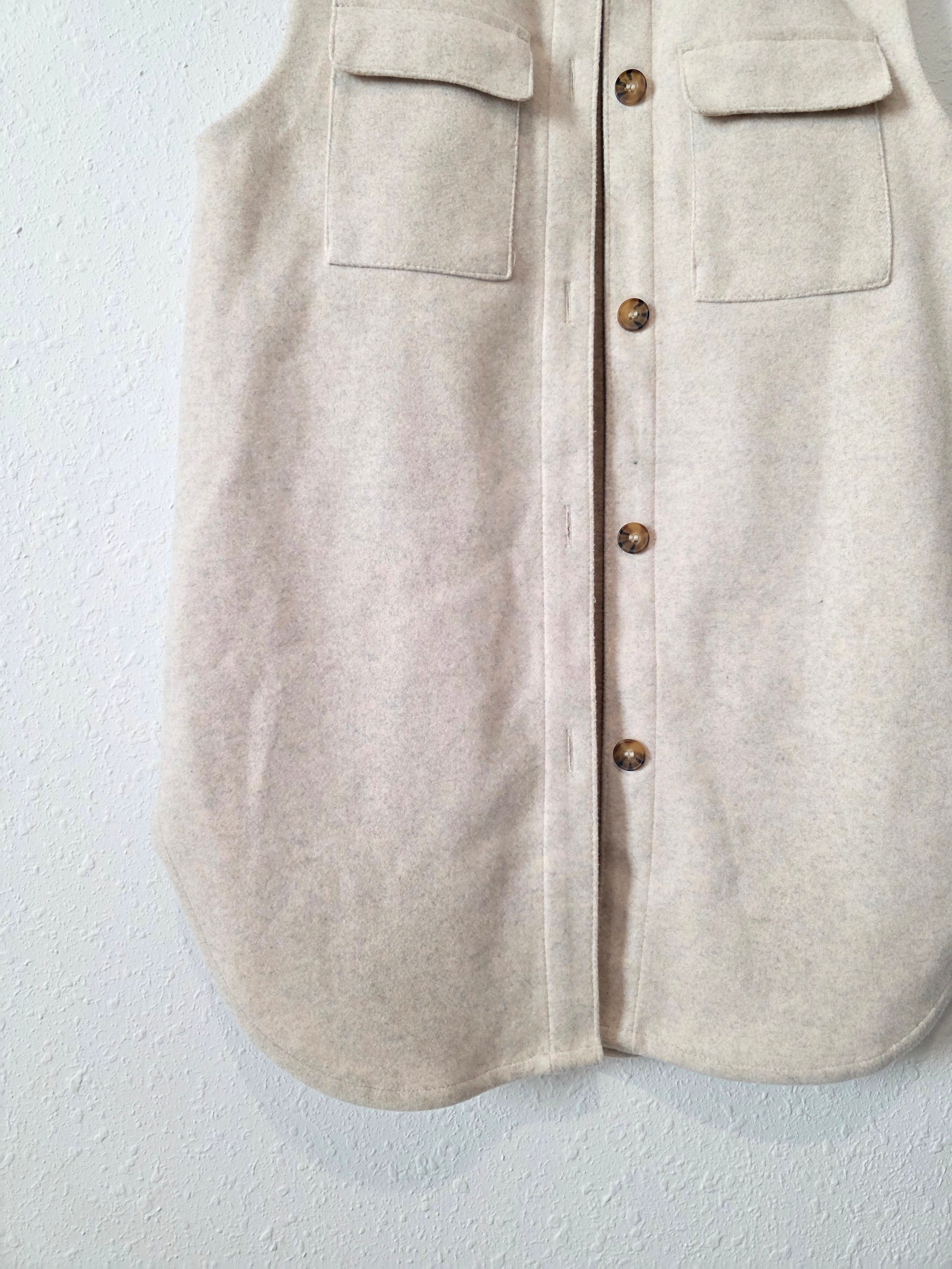 Love Tree Long Button Up Vest (M)