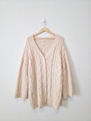 Chunky Cable Knit Cardigan (M)