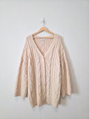 Chunky Cable Knit Cardigan (M)