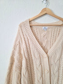 Chunky Cable Knit Cardigan (M)