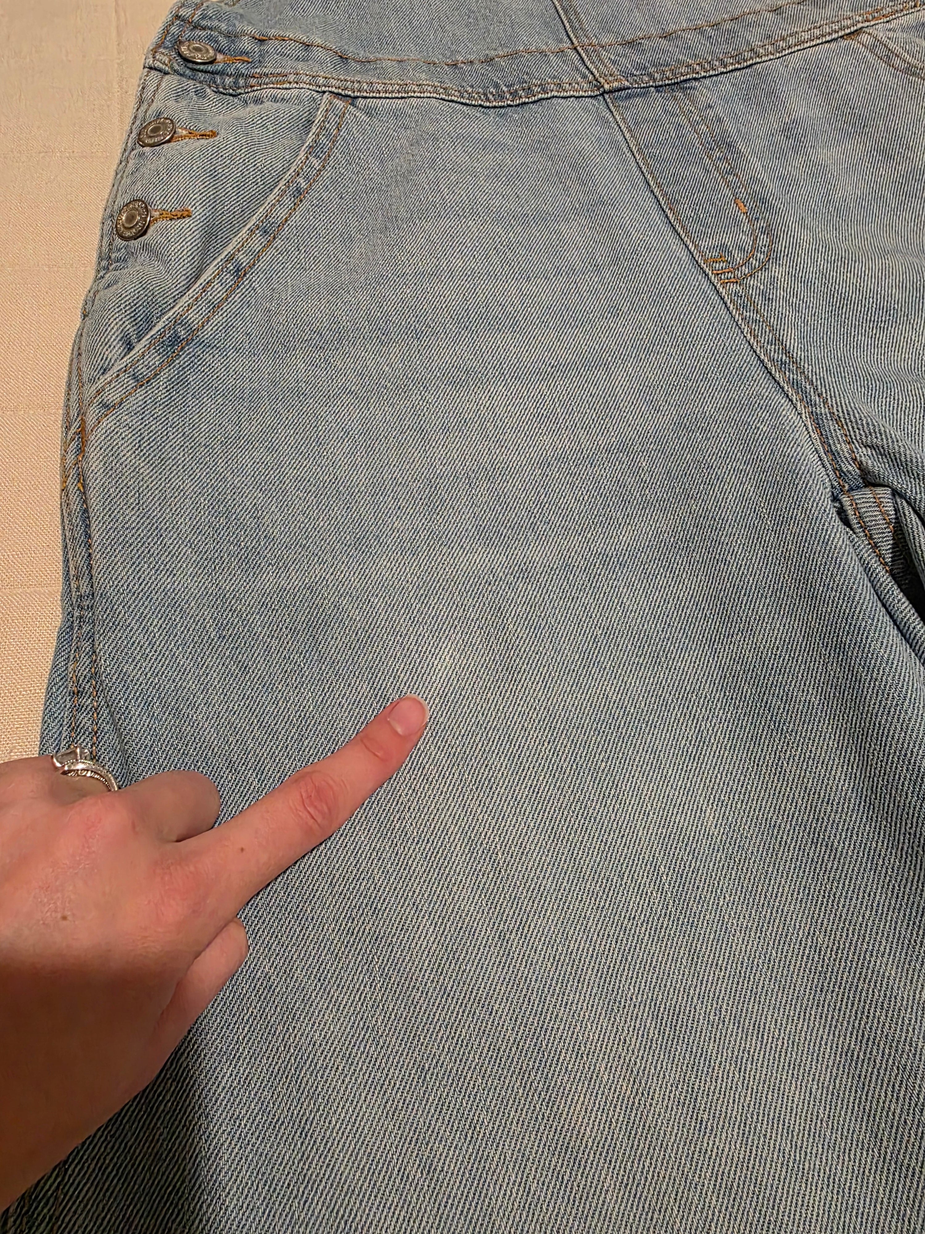 Baggy Wide Leg Denim Overalls (4)