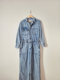 Wide Leg Denim Coveralls (8)