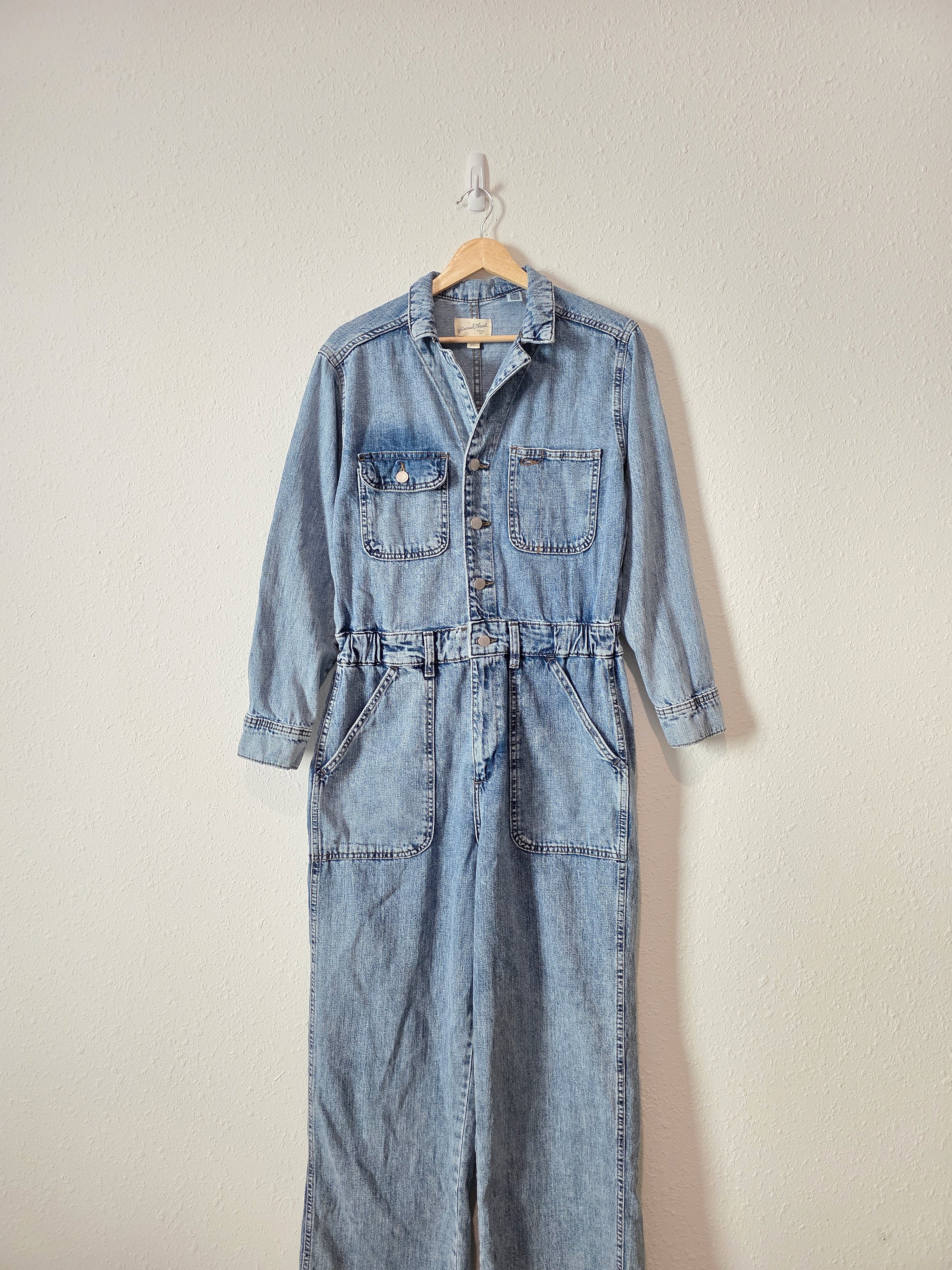 Wide Leg Denim Coveralls (8)