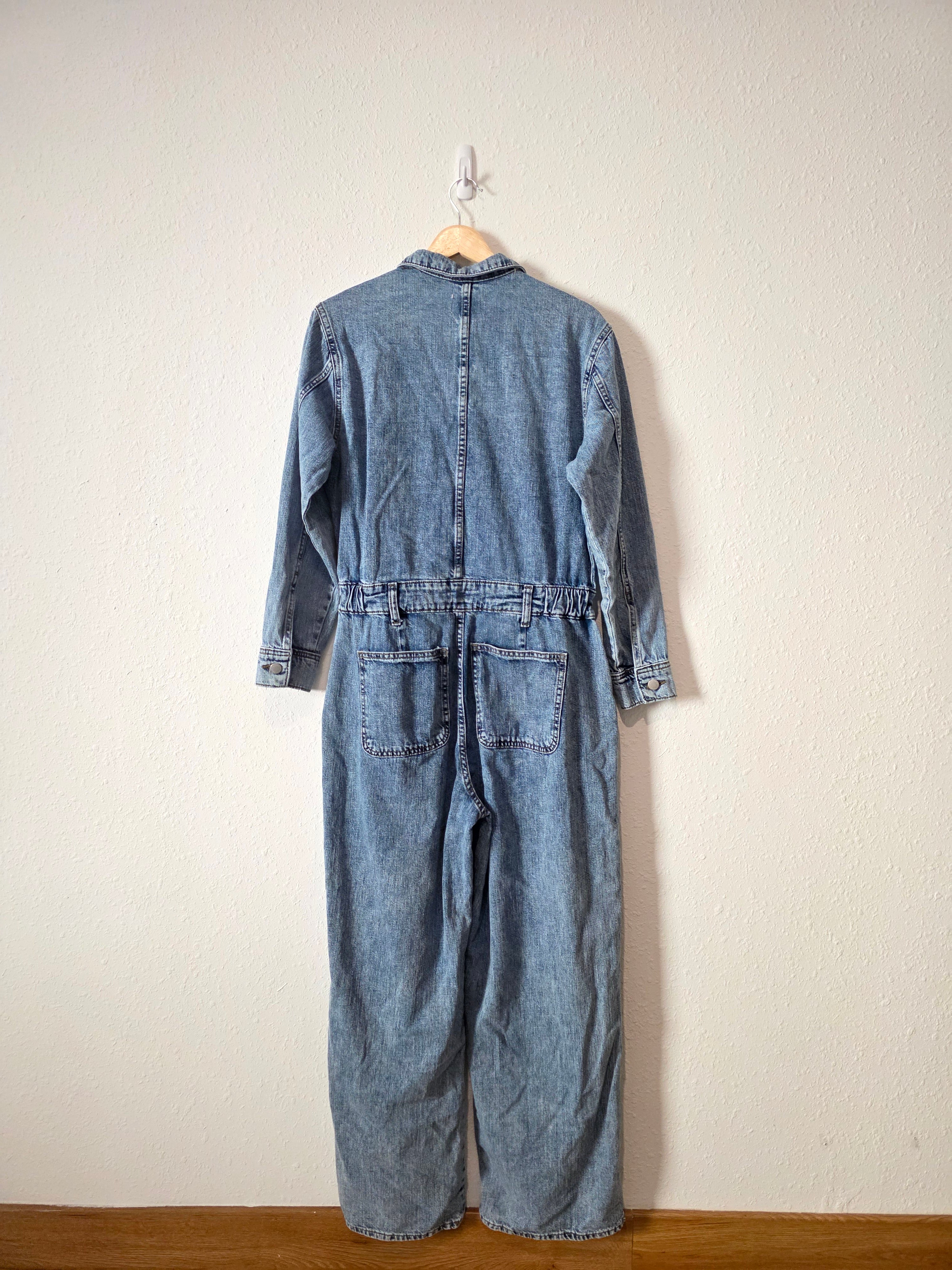 Wide Leg Denim Coveralls (8)