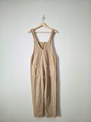 Neutral Cotton Denim Overalls (S)