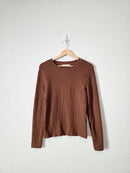 Abercrombie Brown Ribbed Top (M)