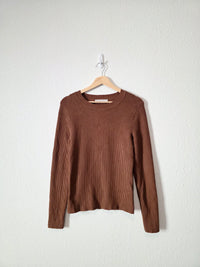 Abercrombie Brown Ribbed Top (M)