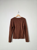 Abercrombie Brown Ribbed Top (M)