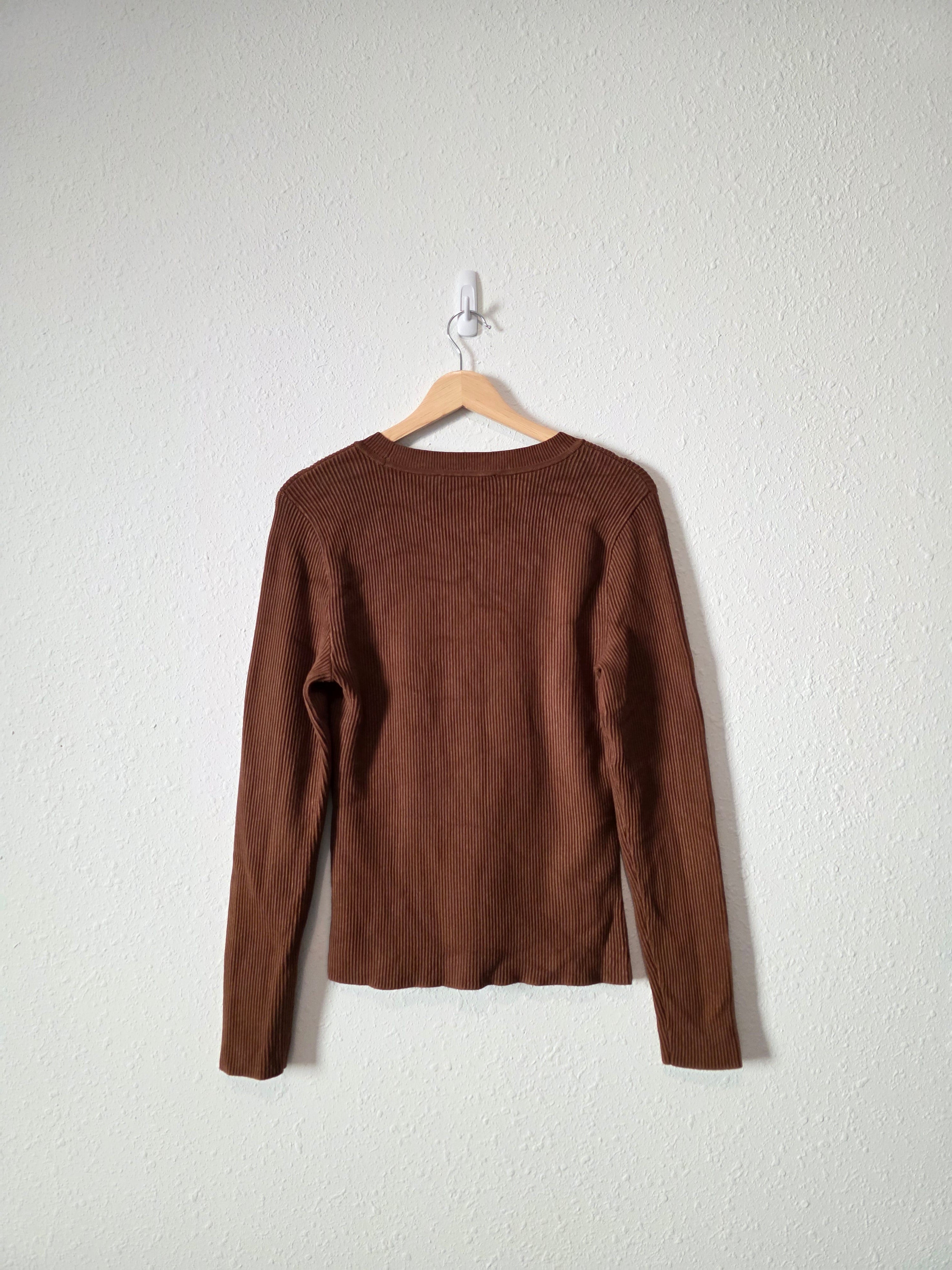 Abercrombie Brown Ribbed Top (M)
