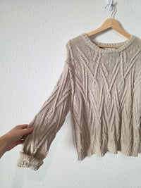 Grade & Gather Chunky Cotton Sweater (S)