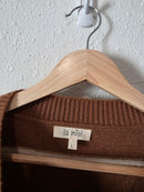 La Miel Brown Striped Sweater (L)
