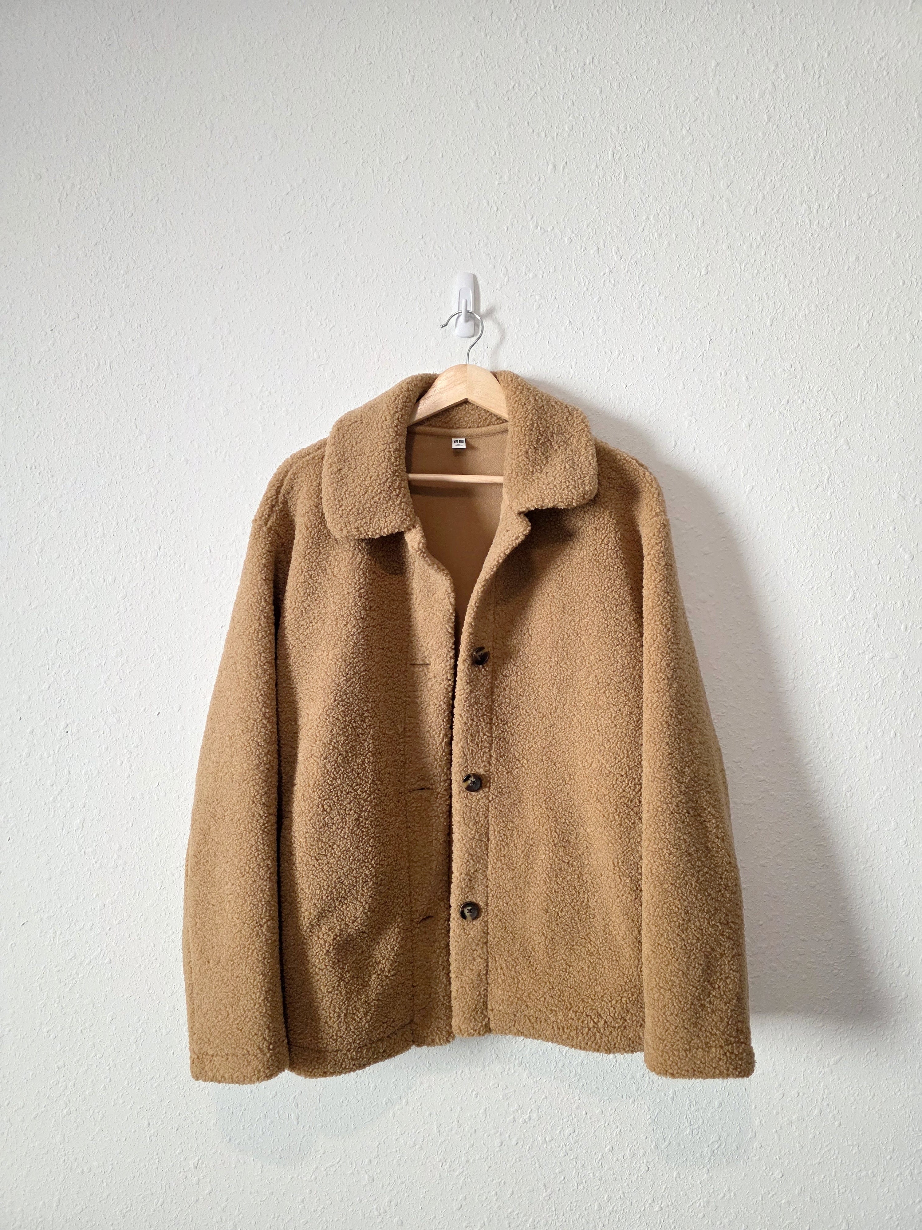 Camel Brown Sherpa Fleece Jacket (XL)