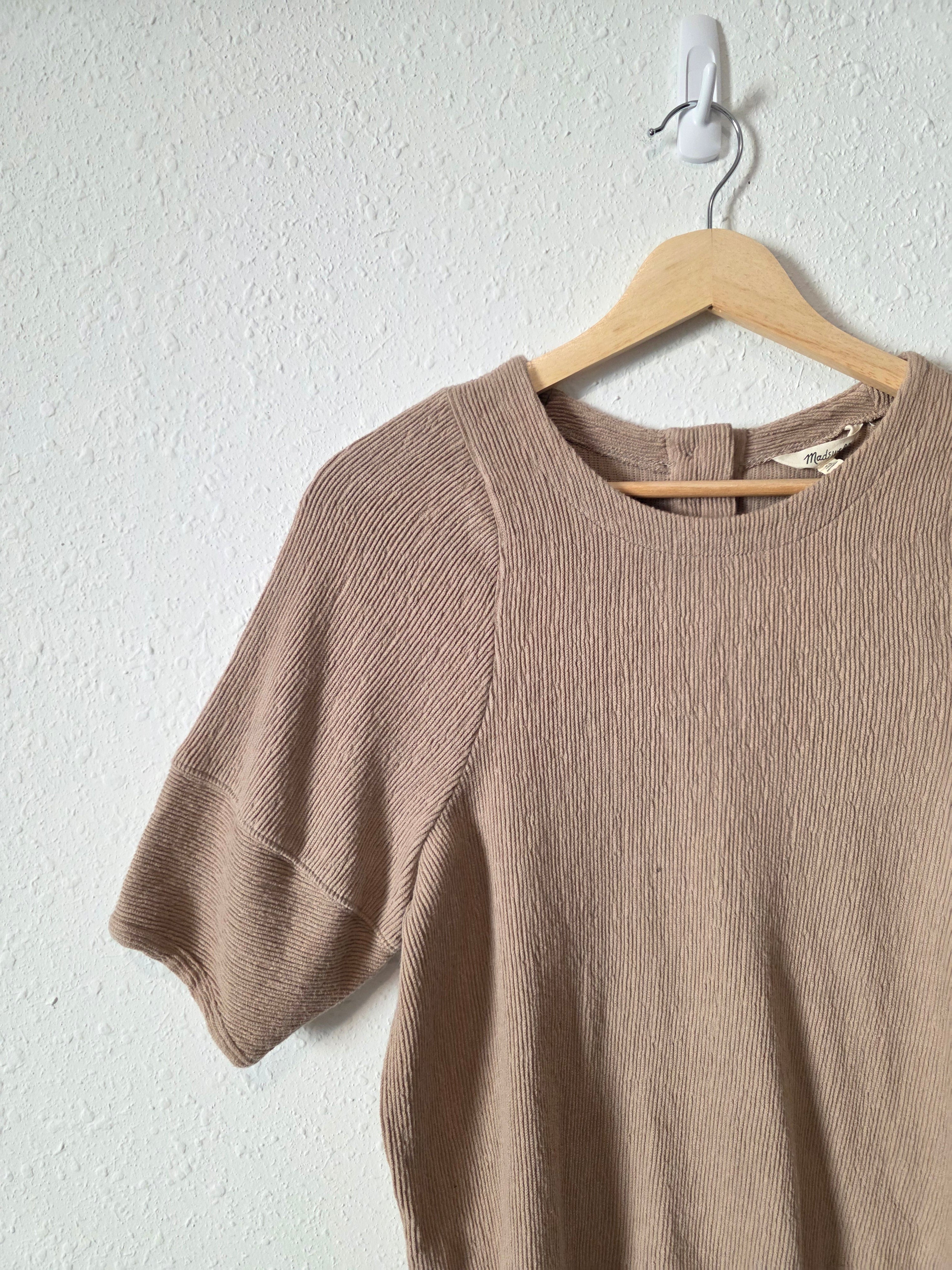 Madewell Button Back Ribbed Top (XS)