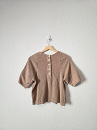 Madewell Button Back Ribbed Top (XS)
