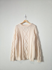 Aelfric Eden Chunky Cable Knit Sweater (L)