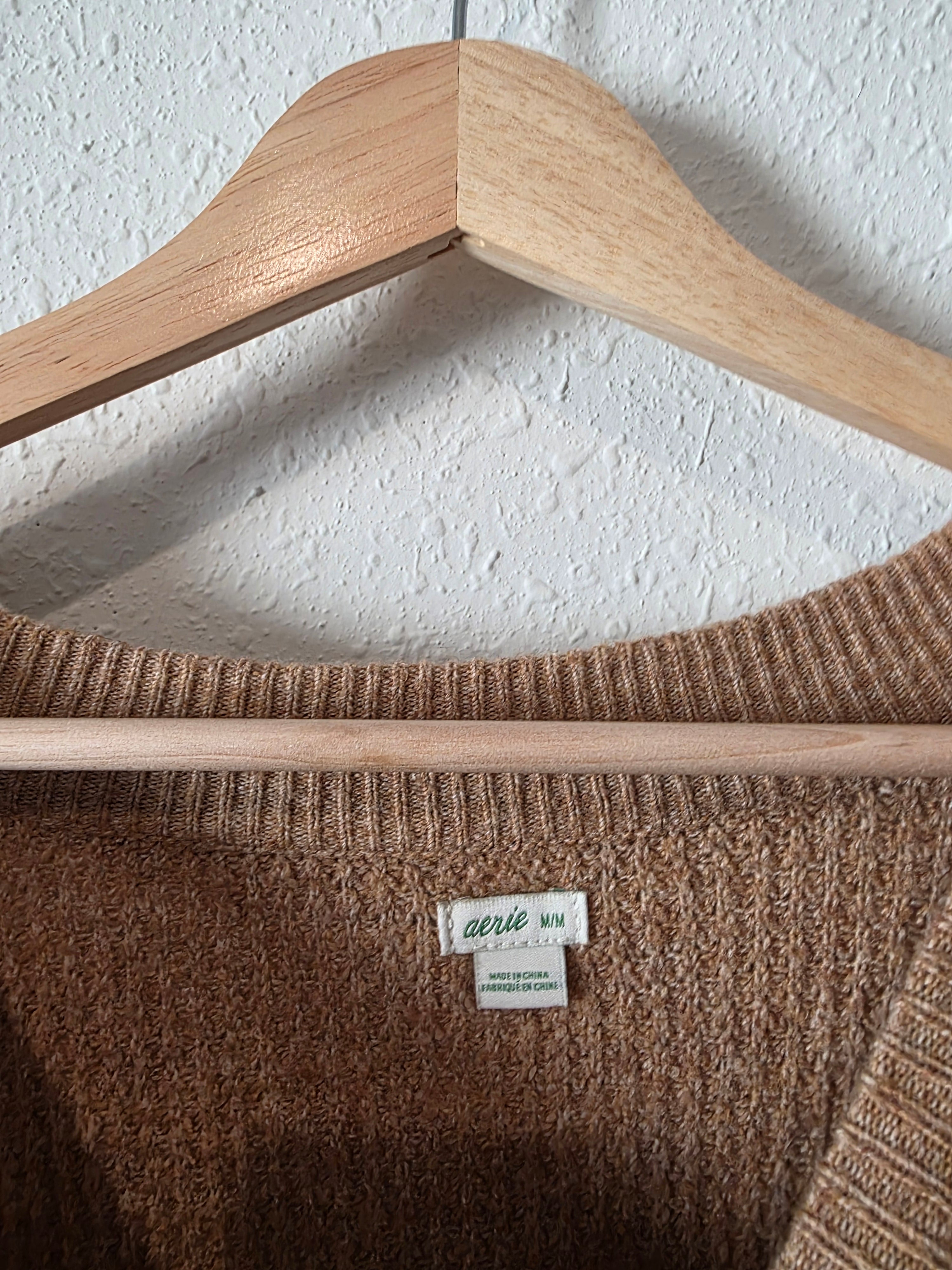 Aerie Cozy Waffle Knit Sweater (M)