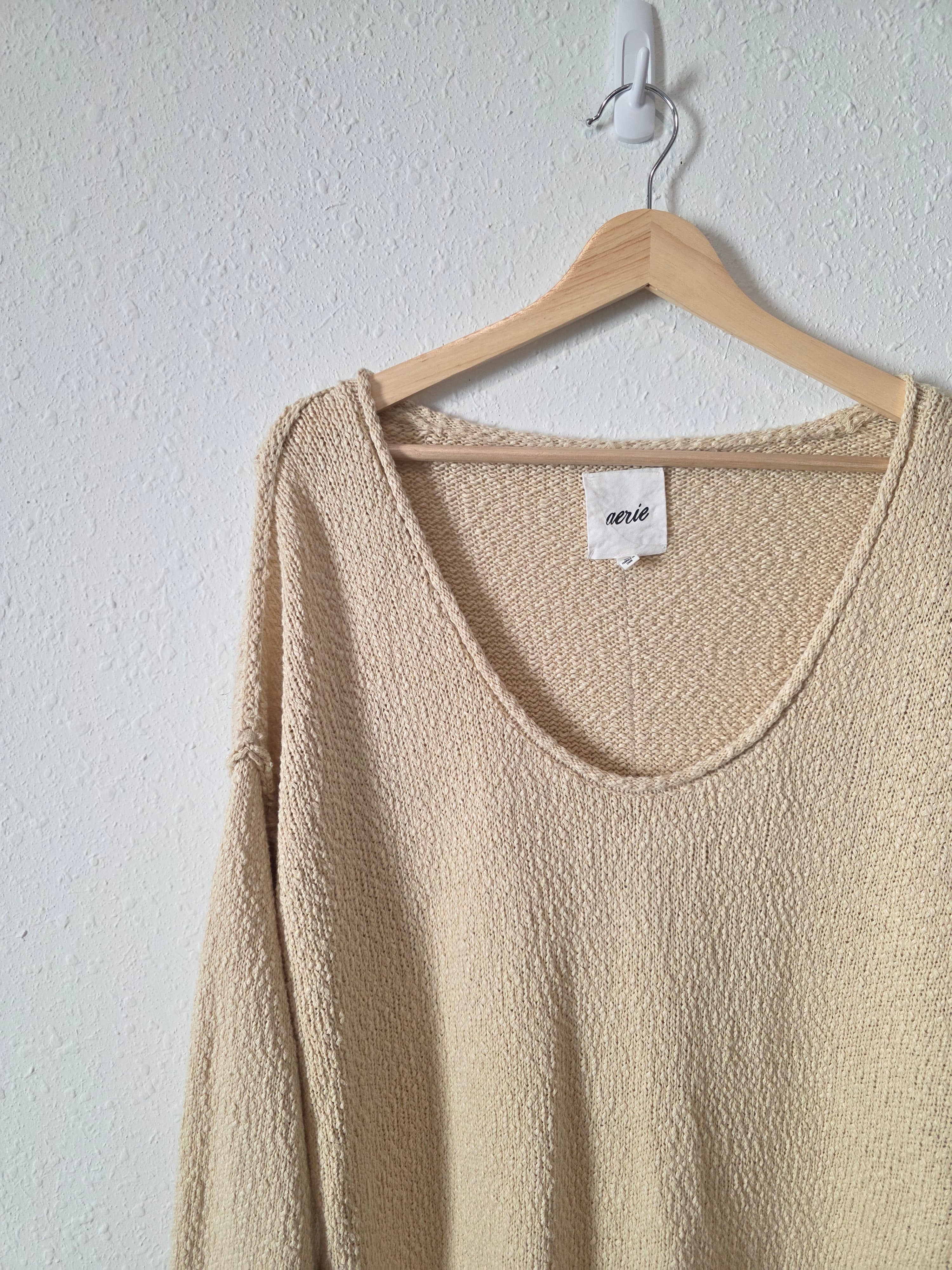 Aerie Oat Textured Sweater (M)