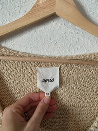 Aerie Oat Textured Sweater (M)