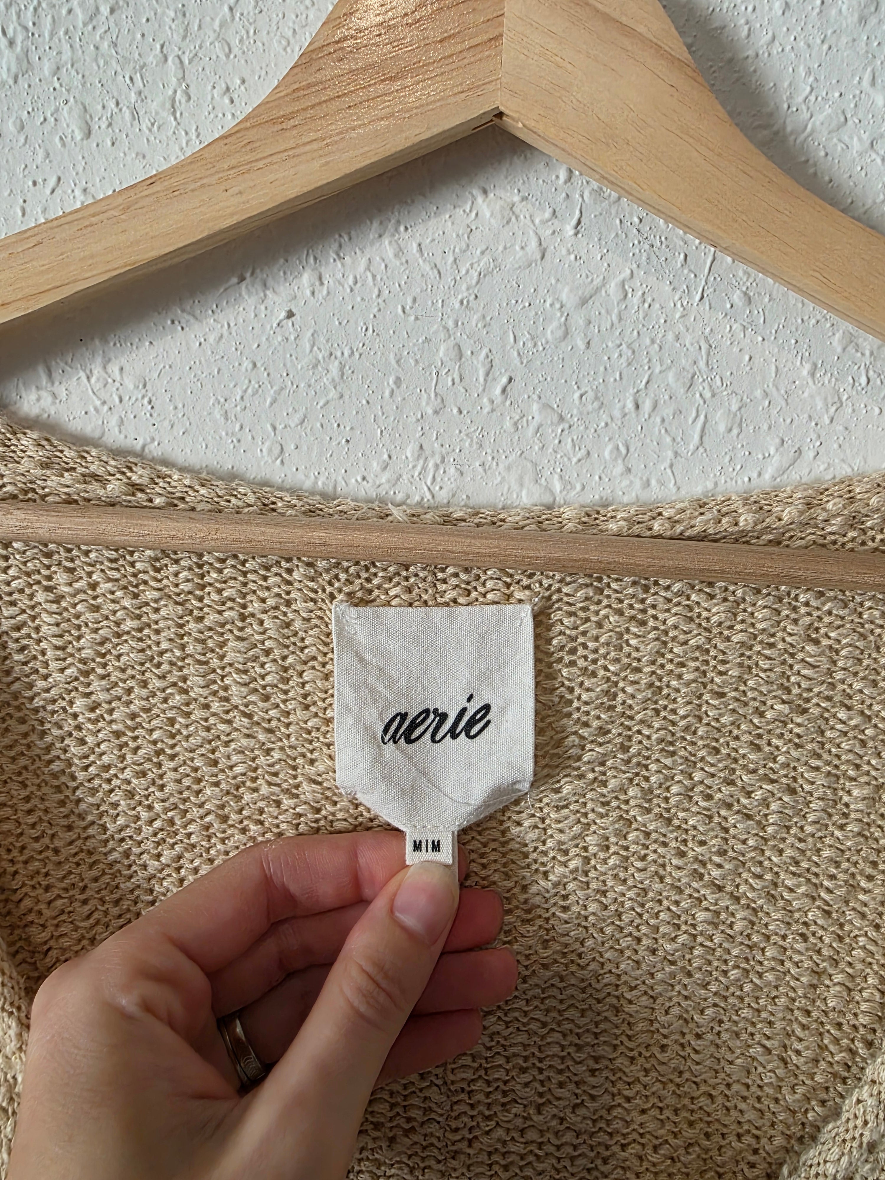 Aerie Oat Textured Sweater (M)