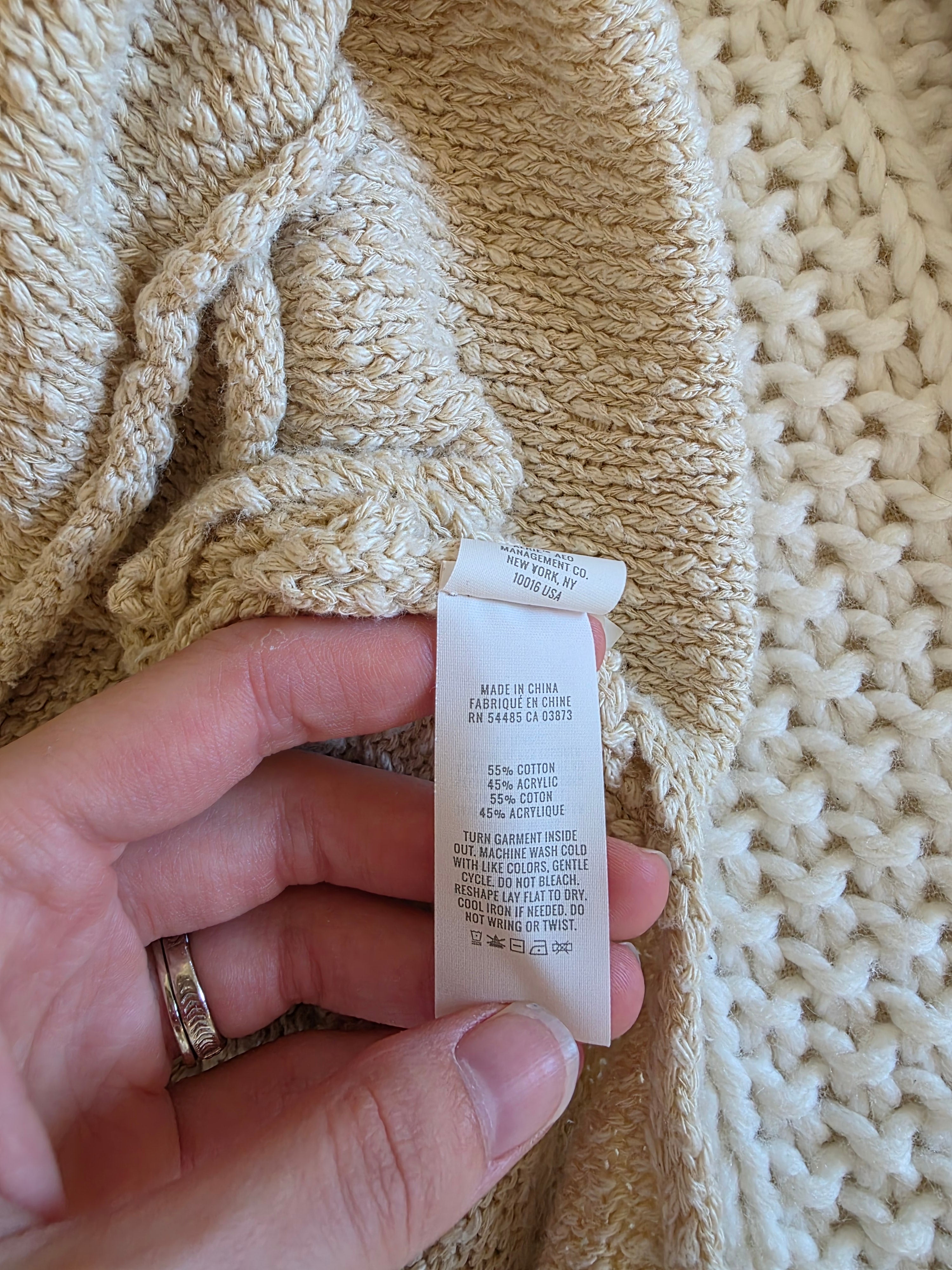 Aerie Oat Textured Sweater (M)