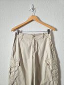 Neutral Wide Leg Cargo Pants (S)