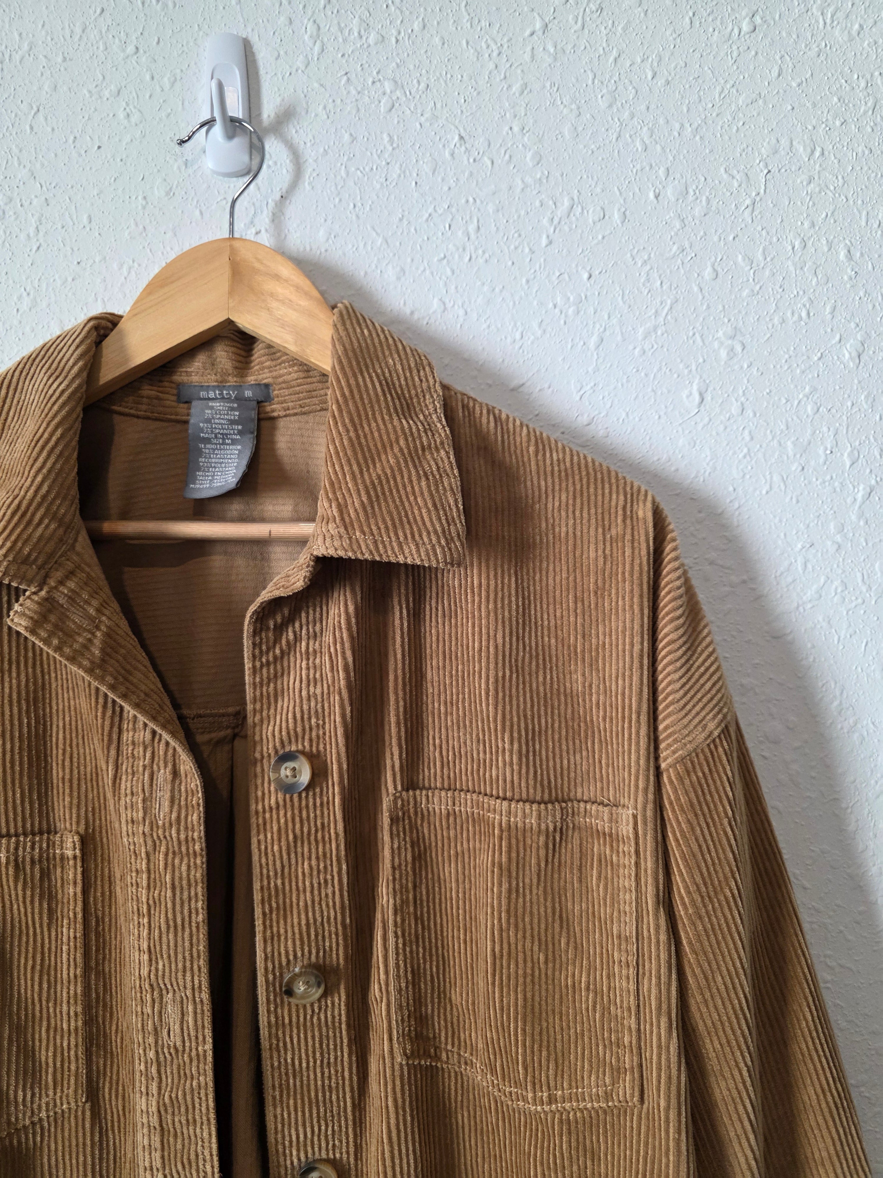 Oversized Corduroy Shirt Jacket (M)