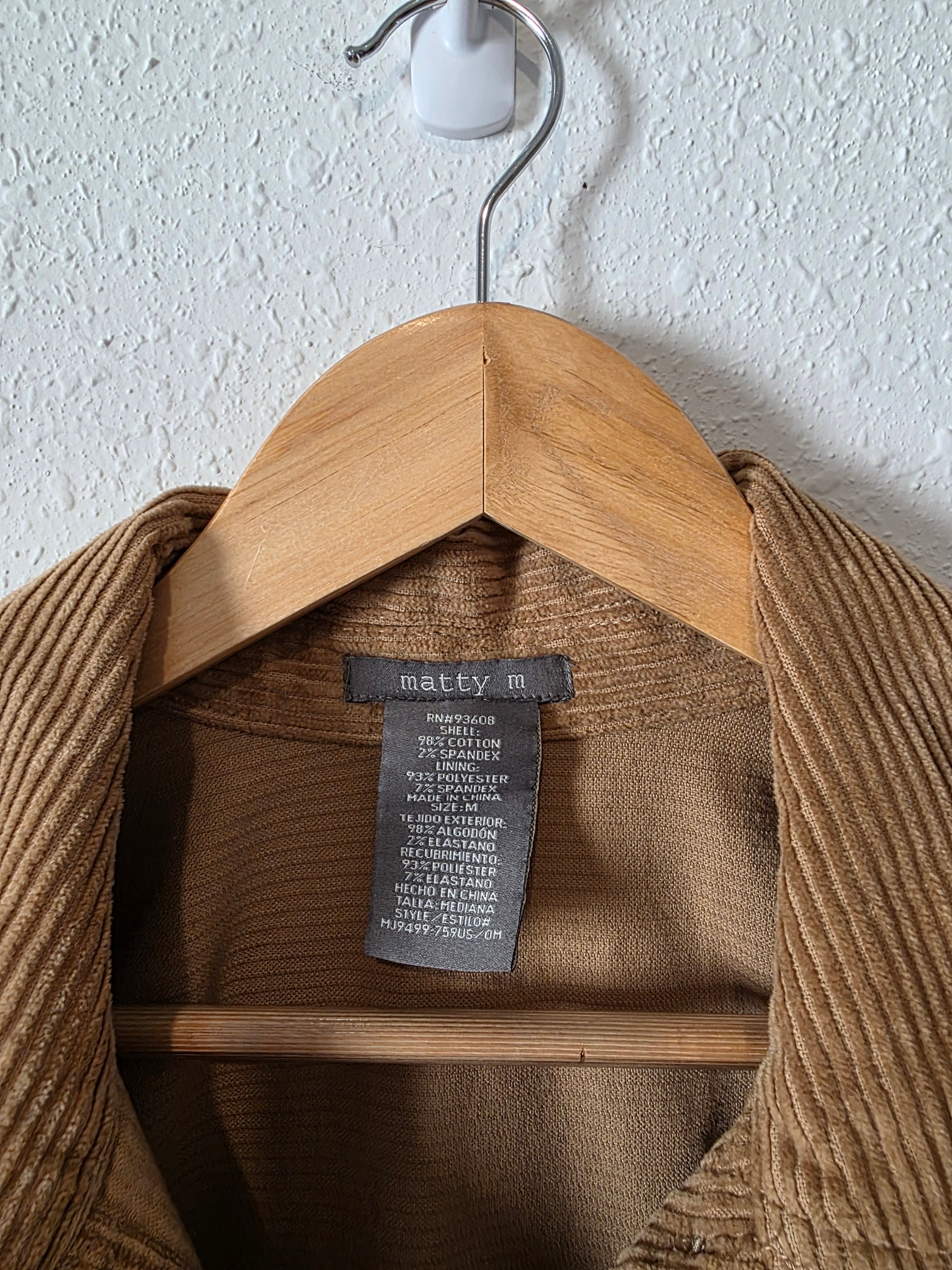 Oversized Corduroy Shirt Jacket (M)