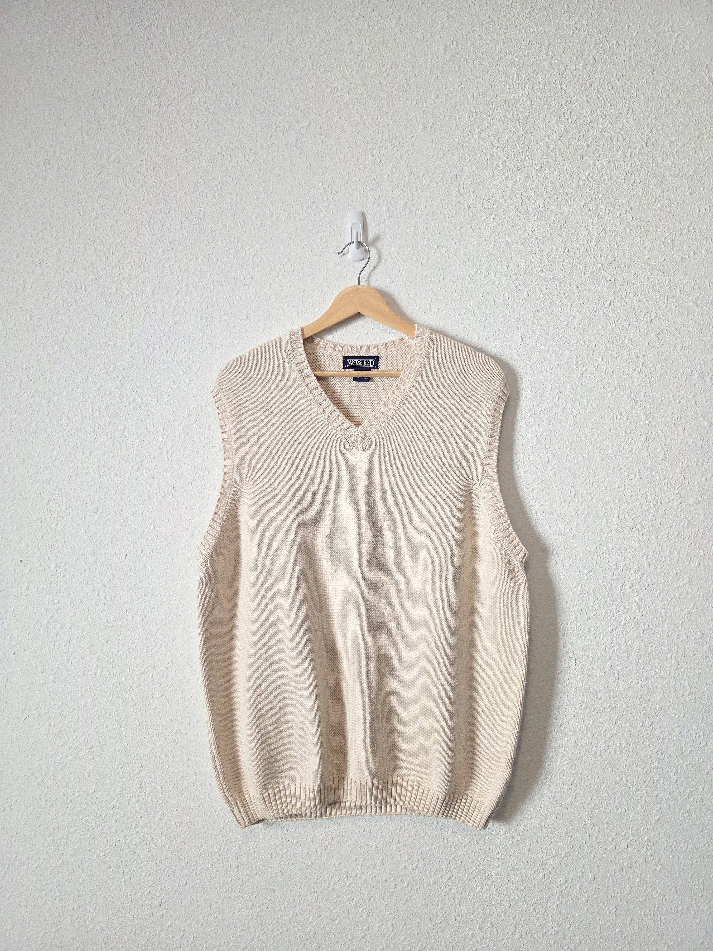 Vintage Oat Cotton Sweater Vest (L)