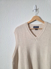 Vintage Oat Cotton Sweater Vest (L)