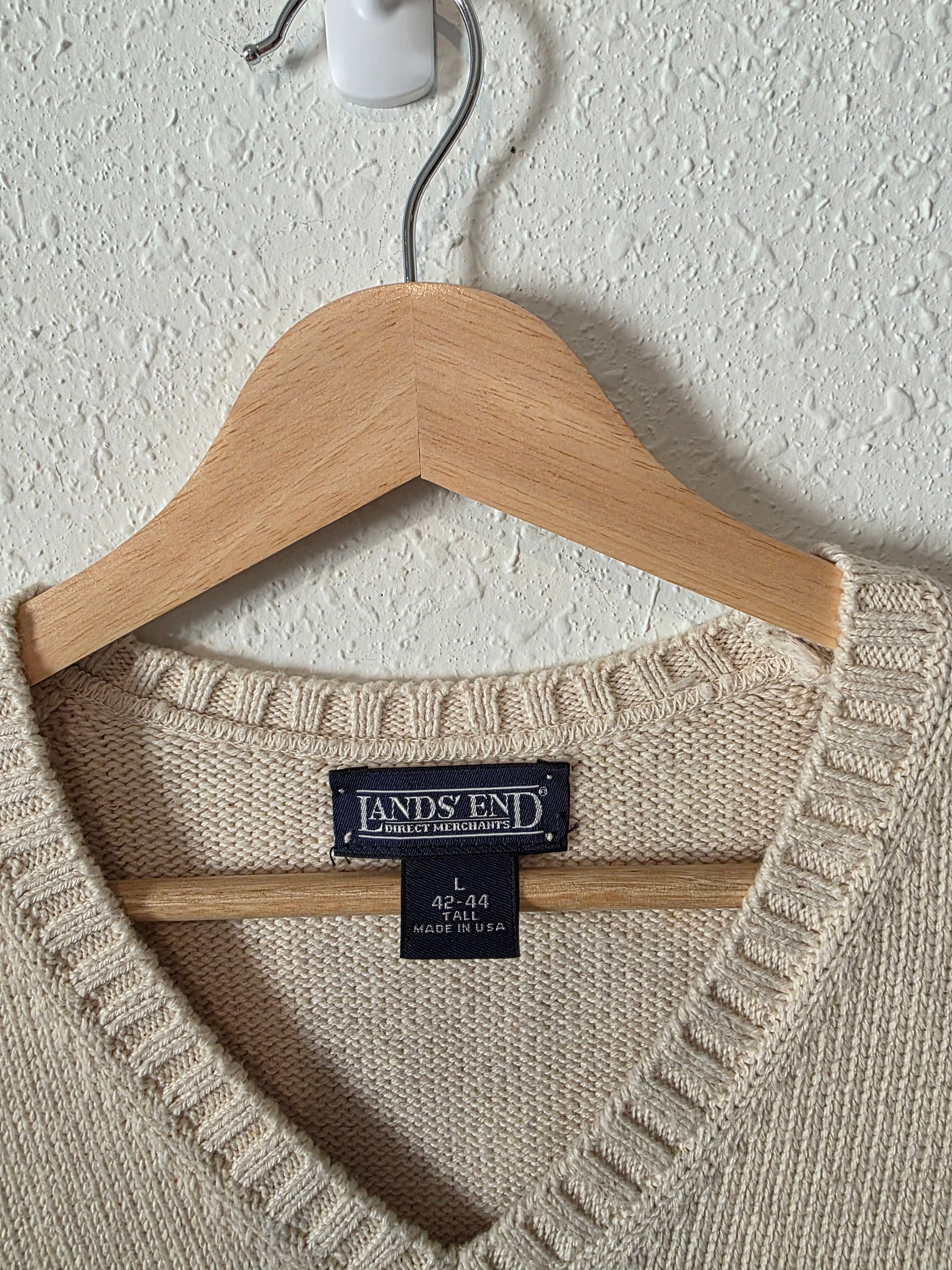 Vintage Oat Cotton Sweater Vest (L)