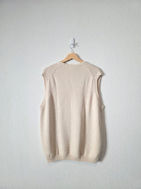 Vintage Oat Cotton Sweater Vest (L)