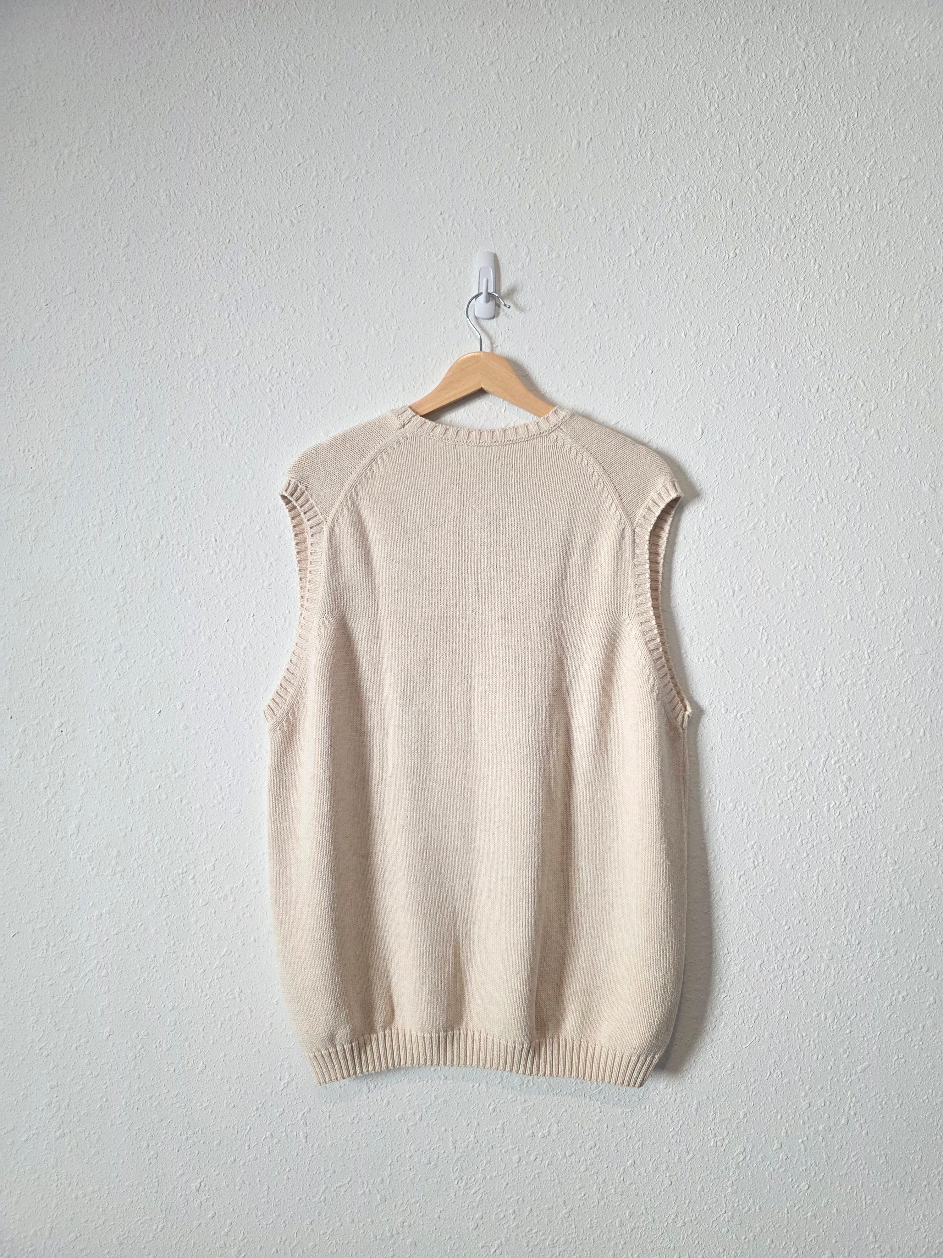 Vintage Oat Cotton Sweater Vest (L)