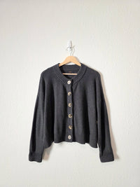 Quince Charocal Organic Cotton Cardigan (L)