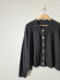 Quince Charocal Organic Cotton Cardigan (L)