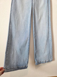 Risen Light Wash Wide Leg Jeans (29)
