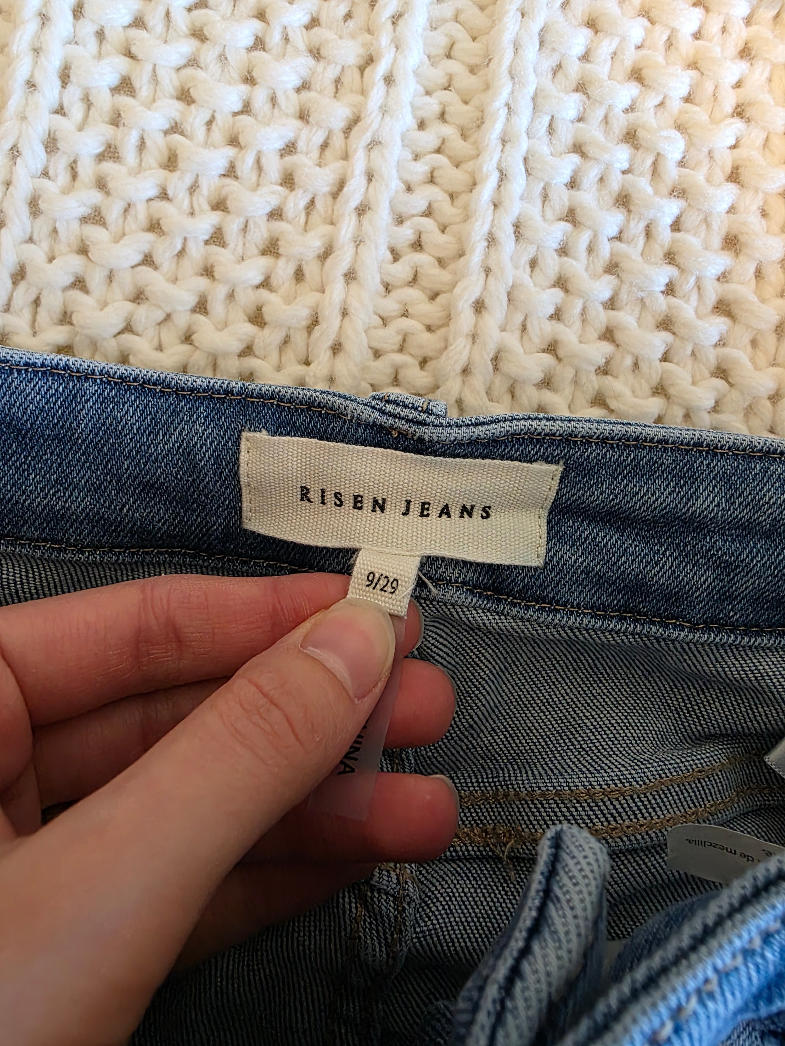 Risen Light Wash Wide Leg Jeans (29)