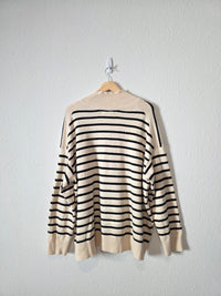 Banana Republic Striped Mockneck Sweater (XXL)