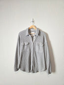 Aerie Gray Waffle Shirt Jacket (S)