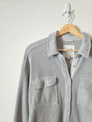 Aerie Gray Waffle Shirt Jacket (S)